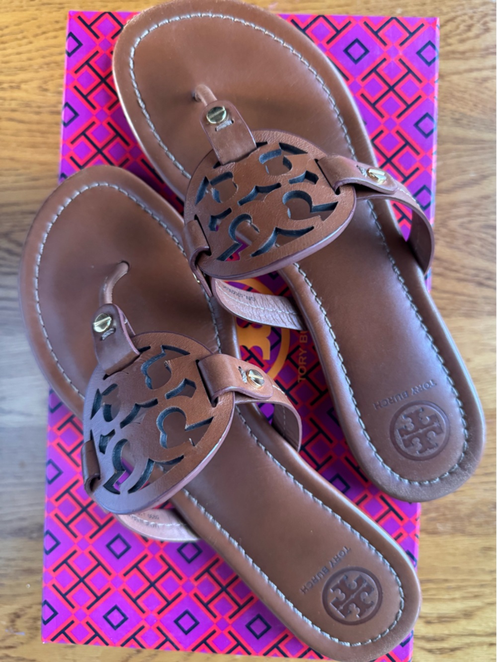 Tory Burch Miller Sandals - Vintage Vachetta